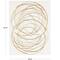 36" x 48" Gold Metal Circle Wall Art with White Wood Backing